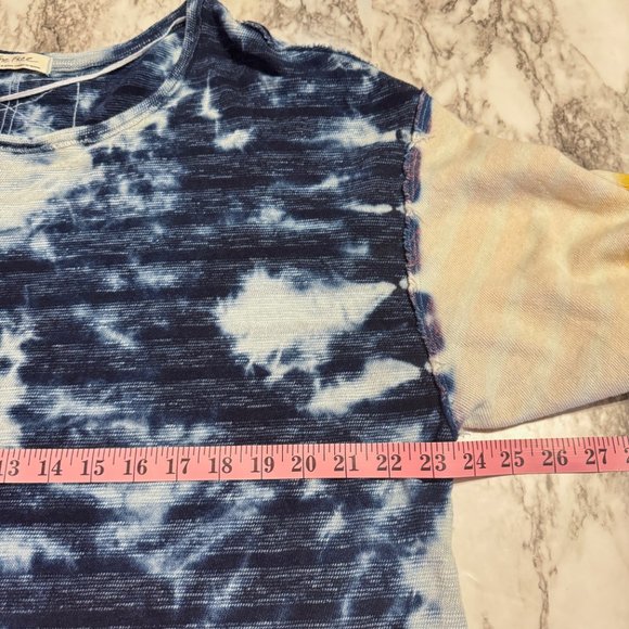 FREE PEOPLE We The Free "Blue Blue Indigo Combo" Tie Dye Tee - Picture 8 of 9